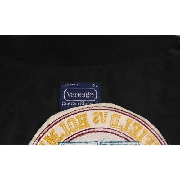 Holyfield vs. Holmes 1992 Caesars Palace Vintage Black Satin Bomber Jacket XL - Picture 8 of 8